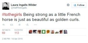 Laura Ingalls Wilder tweet