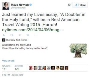 Maud Newton tweet