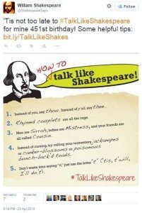 Shakespeare tweet