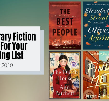 New Literary Fiction Books For Your Reading List | Fall 2019